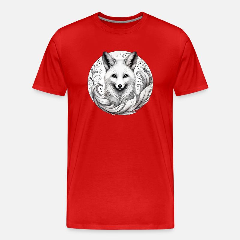 Friedlicher Fuchs - Männer Premium Bio T-Shirt - Rot