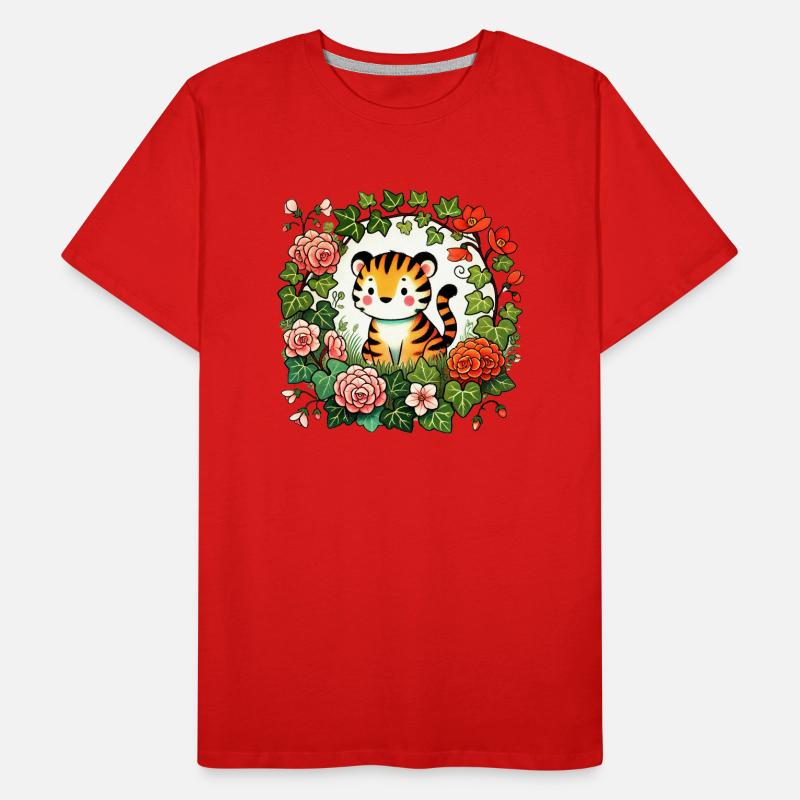 Cute Tiger Men's Premium Organic T-Shirt