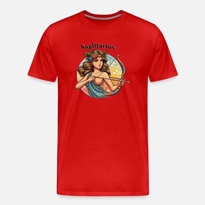 Boogschutter Schütze - Männer Premium Bio T-Shirt - Rot
