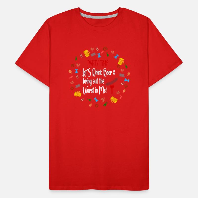 Deutsche Party Let's Drink Beer (B1) Männer Premium Bio T-Shirt