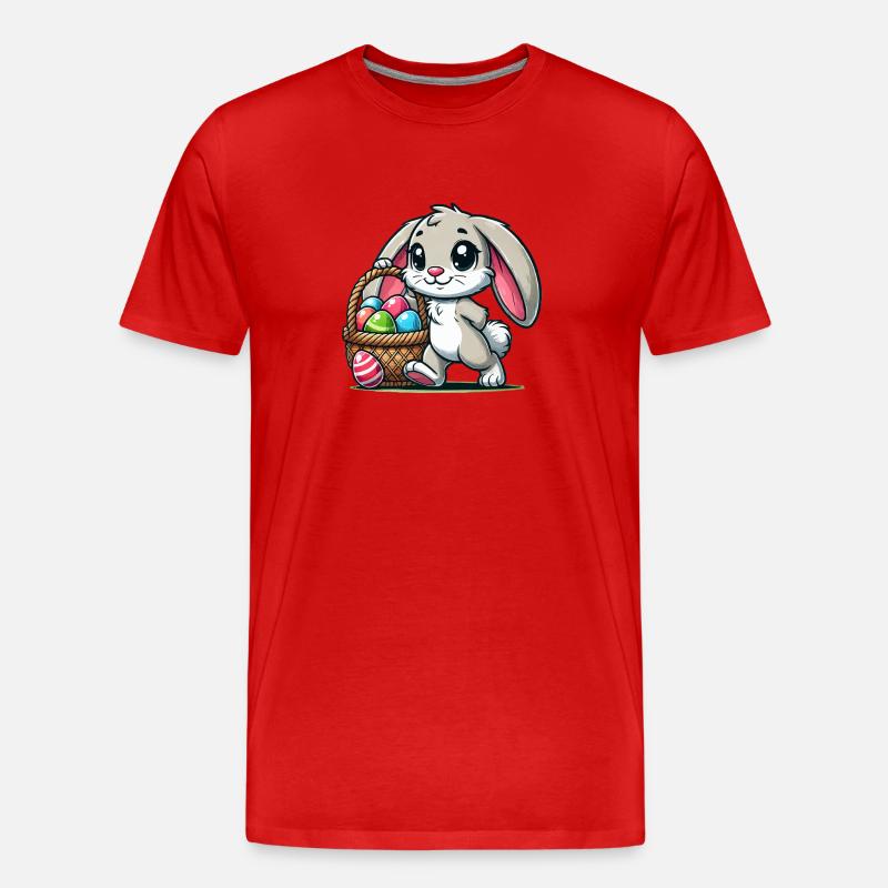 hase osterhase - Männer Premium Bio T-Shirt - Rot