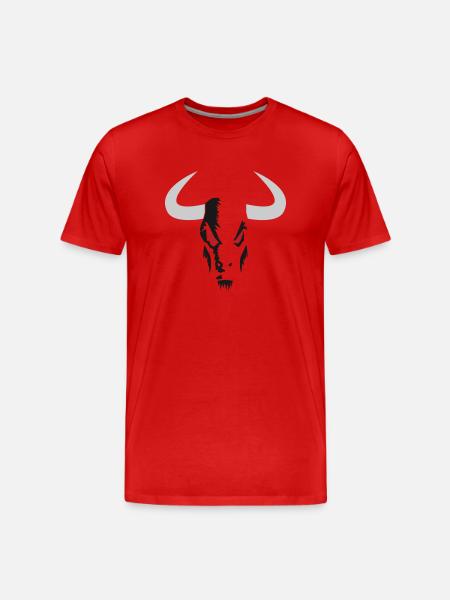 Bull Head small - Men's Premium Organic T-Shirt - red