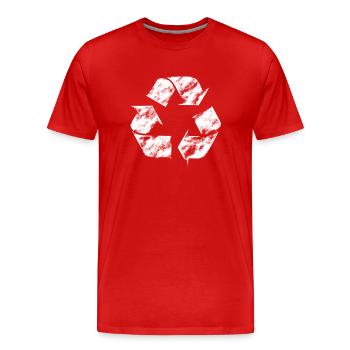 recycling arrow used - Männer Premium Bio T-Shirt - Rot - Vorne - Damien (186cm)