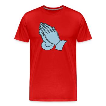 Christentum Collection - Männer Premium Bio T-Shirt - Rot - Vorne - Damien (186cm)