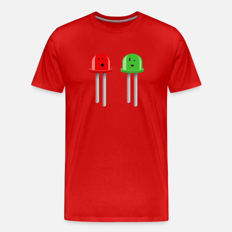 LED Bros - Männer Premium Bio T-Shirt - Rot