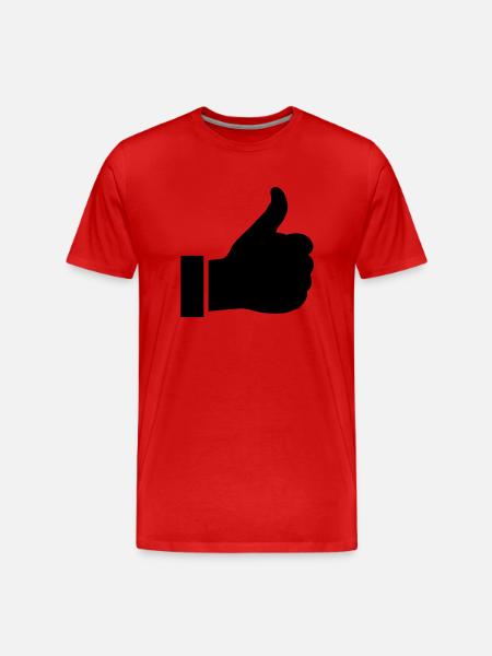 like_hand_tg1 - T-shirt bio Premium Homme - rouge