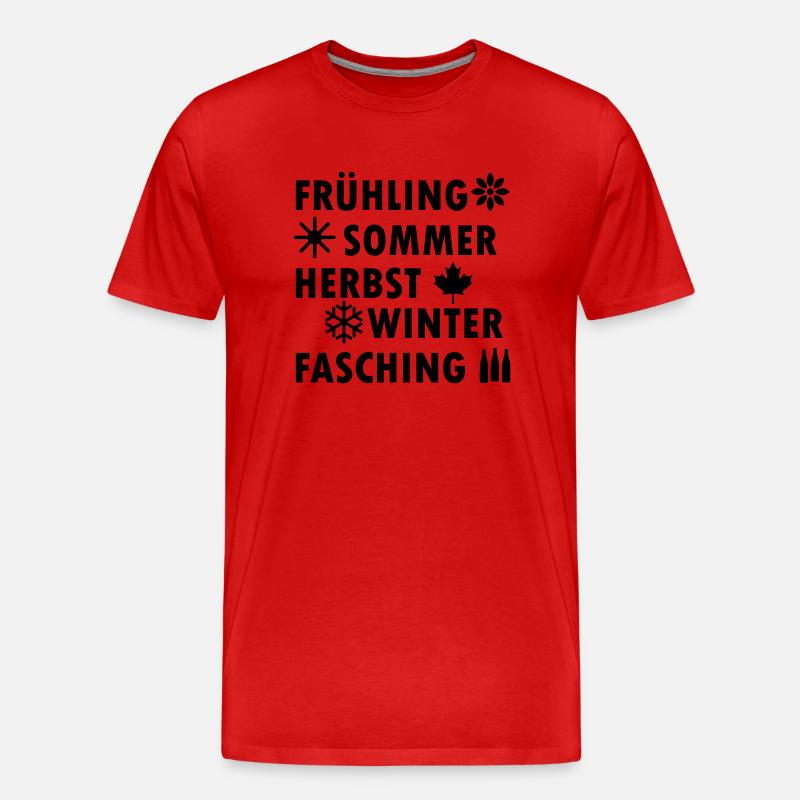 fasching - Männer Premium Bio T-Shirt - Rot