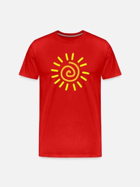 sonne_02 - Men's Premium Organic T-Shirt - red