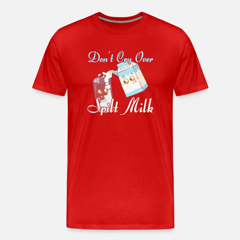 Milch Milchmann Milchtrinker - Männer Premium Bio T-Shirt - Rot
