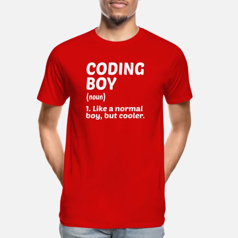 Coding Boy Definition Noun Software Developer Prog Männer Premium Bio T-Shirt