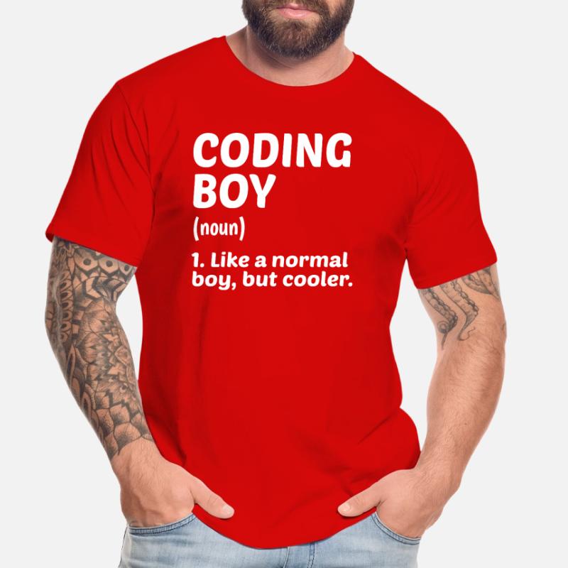 Coding Boy Definition Noun Software Developer Prog Männer Premium Bio T-Shirt