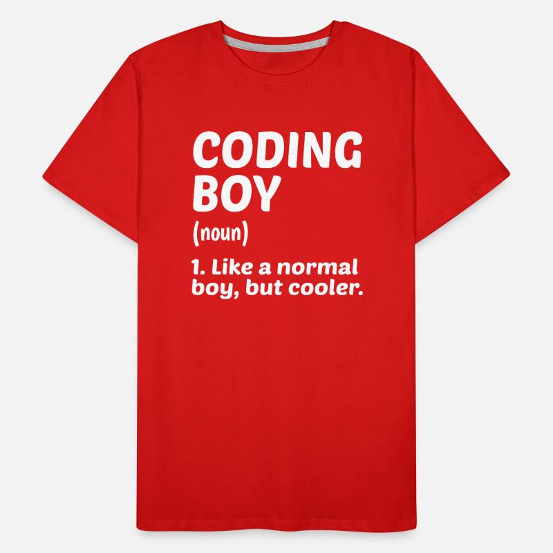 Coding Boy Definition Noun Software Developer Prog Männer Premium Bio T-Shirt