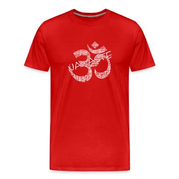 Yoga Namaste - Männer Premium Bio T-Shirt - Rot - Vorne - Damien (186cm)