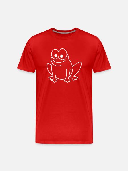 Frog Comic Animal - Men's Premium Organic T-Shirt - red
