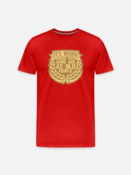 être âgé - T-shirt bio Premium Homme - rouge