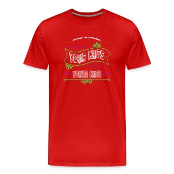 blagues écriture créative blogger cool génial - T-shirt bio Premium Homme - rouge - Devant - Damien (186cm)