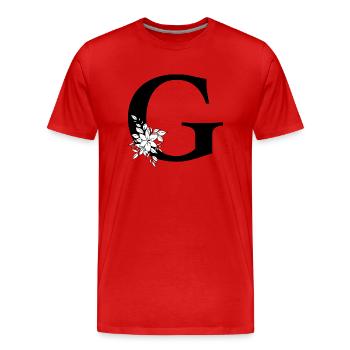 Point G - Men's Premium Organic T-Shirt - red - Front - Damien (186cm)