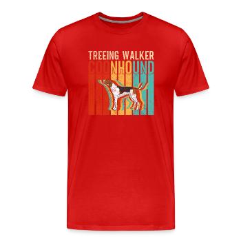 Treeing Walker Coonhound - Männer Premium Bio T-Shirt - Rot - Vorne - Damien (186cm)