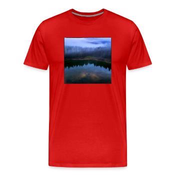 La beauté de la nature en une seule image. - T-shirt bio Premium Homme - rouge - Devant - Damien (186cm)