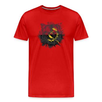 Angola - Männer Premium Bio T-Shirt - Rot - Vorne - Damien (186cm)