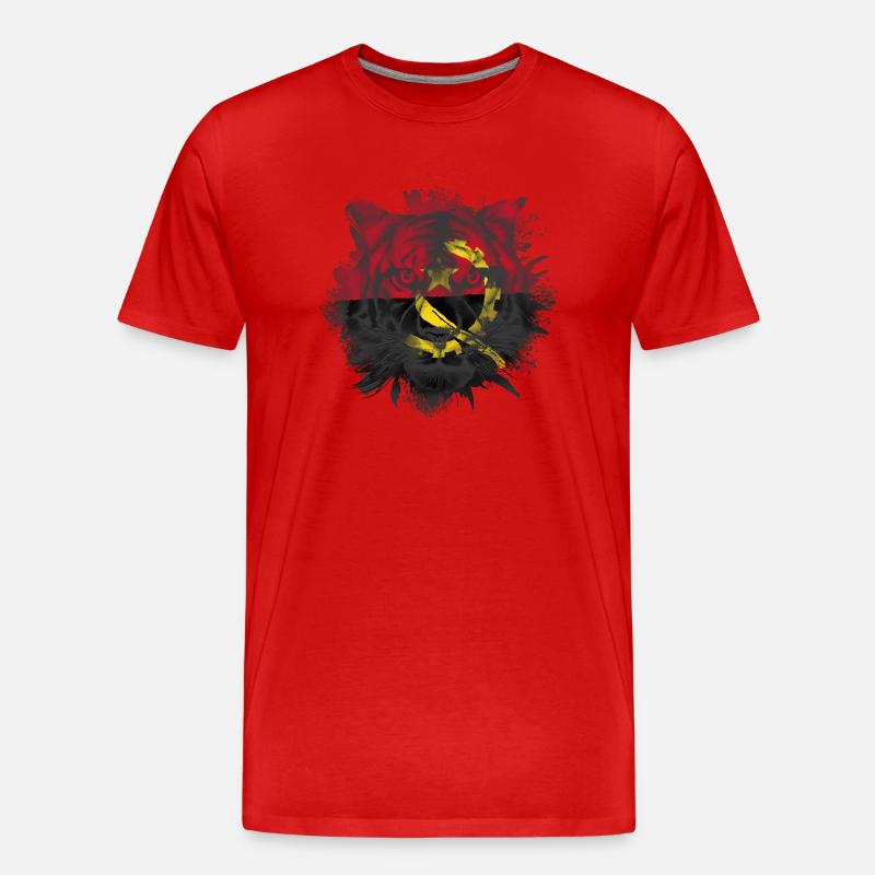 Angola - Männer Premium Bio T-Shirt - Rot