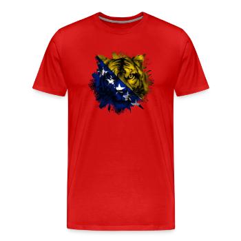 Bosnien und Herzegowina - Männer Premium Bio T-Shirt - Rot - Vorne - Damien (186cm)