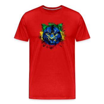Ethiopia - Men's Premium Organic T-Shirt - red - Front - Damien (186cm)