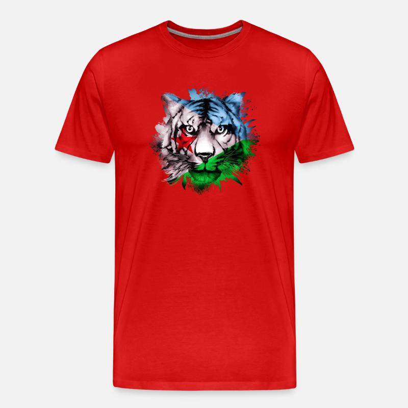Dschibuti - Männer Premium Bio T-Shirt - Rot