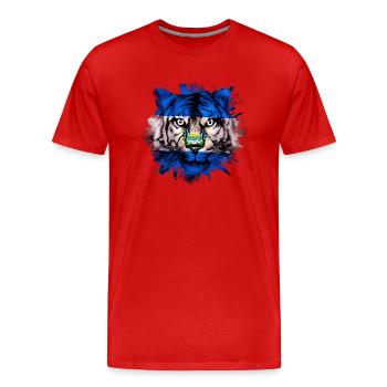 El Salvador - Men's Premium Organic T-Shirt - red - Front - Damien (186cm)