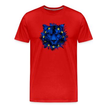 Europäische Union - Männer Premium Bio T-Shirt - Rot - Vorne - Damien (186cm)