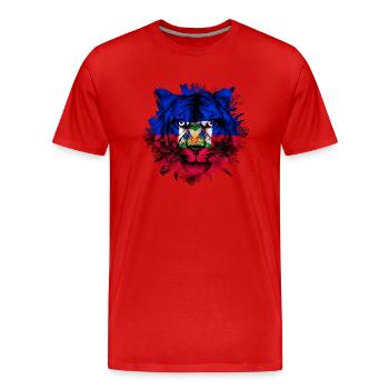 Haiti - Männer Premium Bio T-Shirt - Rot - Vorne - Damien (186cm)