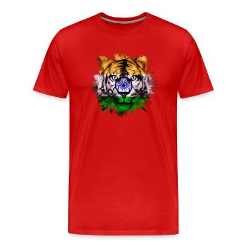 Inde - T-shirt bio Premium Homme - rouge - Devant - Damien (186cm)