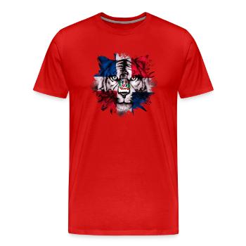 Dominican Republic - Men's Premium Organic T-Shirt - red - Front - Damien (186cm)