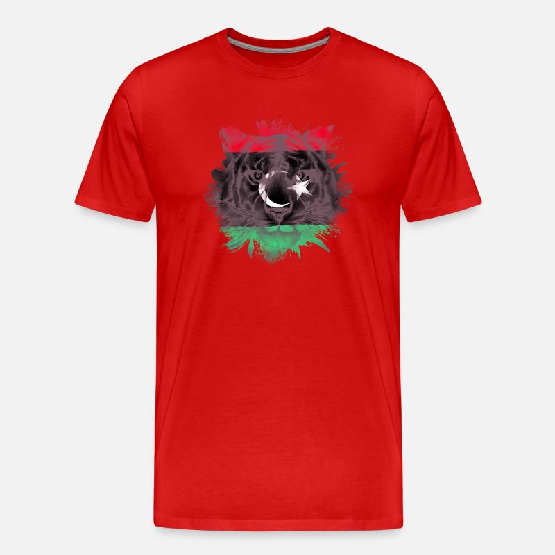 Libyen - Männer Premium Bio T-Shirt - Rot