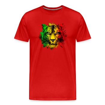 Mali - Men's Premium Organic T-Shirt - red - Front - Damien (186cm)