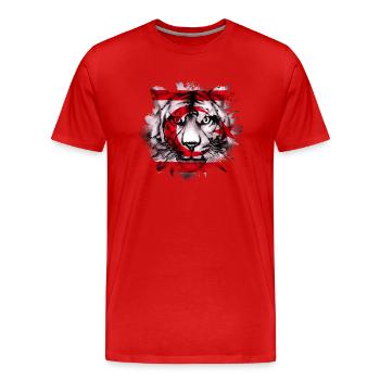 Chypre du Nord - T-shirt bio Premium Homme - rouge - Devant - Damien (186cm)