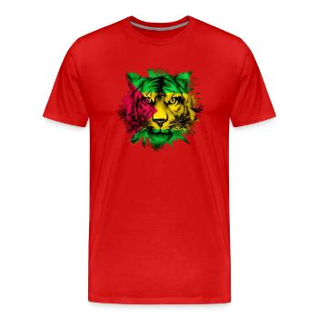 Sao Tomé-et-Principe - T-shirt bio Premium Homme - rouge - Devant - Damien (186cm)
