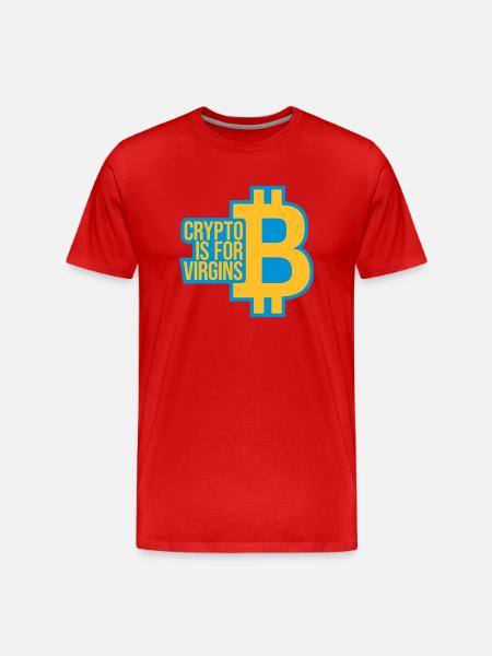 crypto is for virgins - Men's Premium Organic T-Shirt - red