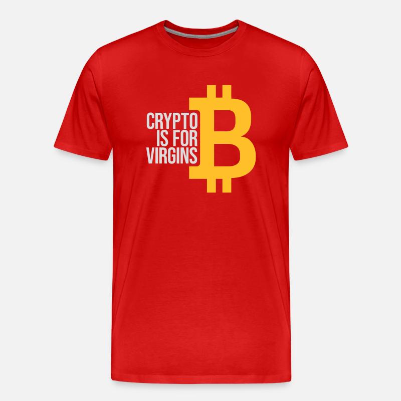 Crypto est pour les vierges - T-shirt bio Premium Homme - rouge