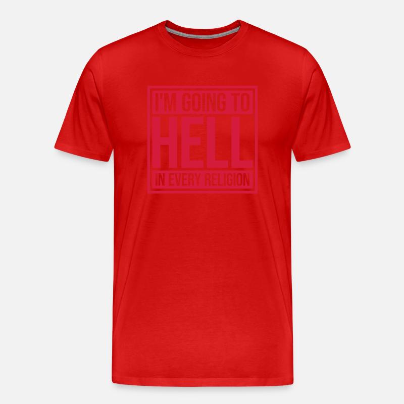 im going to hell - Männer Premium Bio T-Shirt - Rot