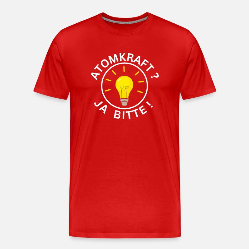 ATOMKRAFT JA BITTE ! - Männer Premium Bio T-Shirt - Rot