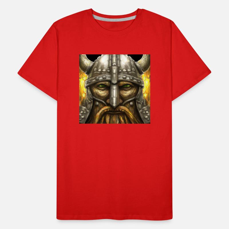 Wütender Wikingerkopf Männer Premium Bio T-Shirt