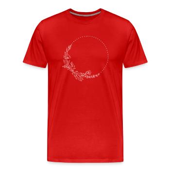 Frame - Men's Premium Organic T-Shirt - red - Front - Damien (186cm)
