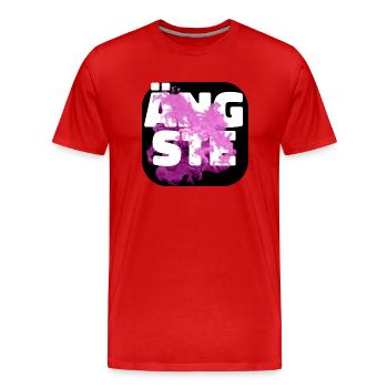 Ängste pink - Männer Premium Bio T-Shirt - Rot - Vorne - Damien (186cm)