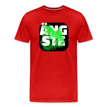 Ängste gruen - Männer Premium Bio T-Shirt - Rot - Vorne - Damien (186cm)