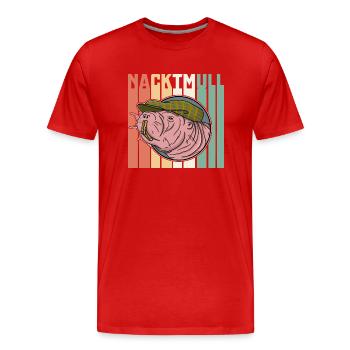 Biologie Spruch Hässliche Ratten Nacktmull - Männer Premium Bio T-Shirt - Rot - Vorne - Damien (186cm)