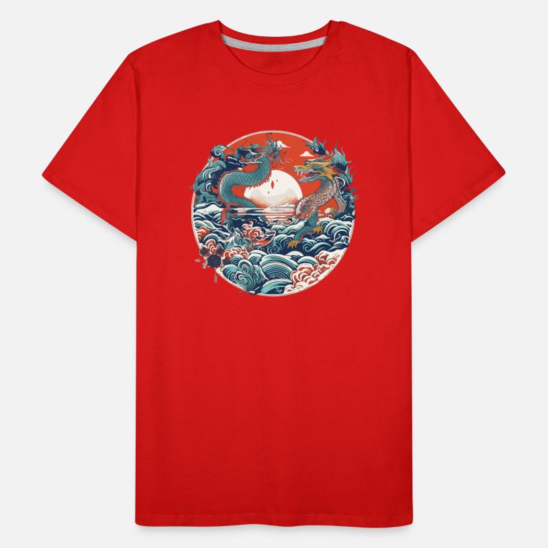 Chinesische Folklore Männer Premium Bio T-Shirt