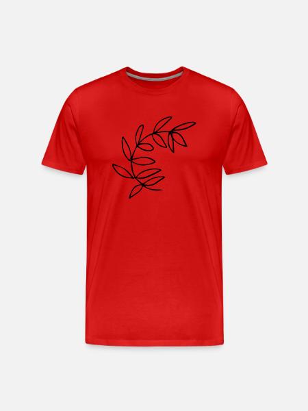 Flower Blume Pflanze - Männer Premium Bio T-Shirt - Rot