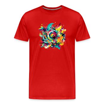 Urban art - Men's Premium Organic T-Shirt - red - Front - Damien (186cm)