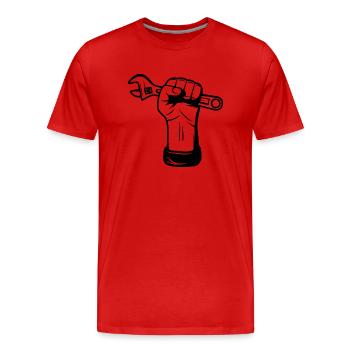 Artisan bricoleur Artisan Artisan Outil Construction - T-shirt bio Premium Homme - rouge - Devant - Damien (186cm)